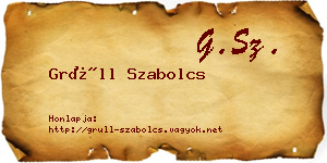 Grüll Szabolcs névjegykártya