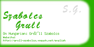 szabolcs grull business card